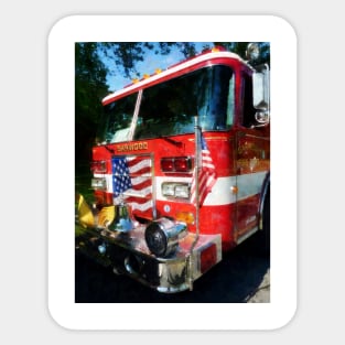 Firemen - Front of Fire Engine Sticker